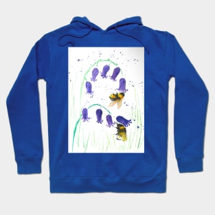 Bumble bees on Bluebells Hoodie